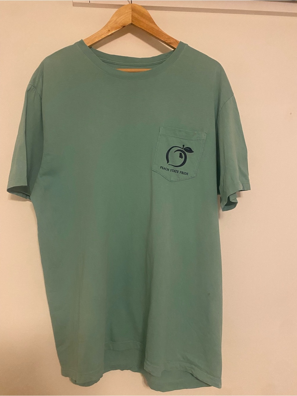 Peach State Pride Pocket Tee - Mint Green Crewneck